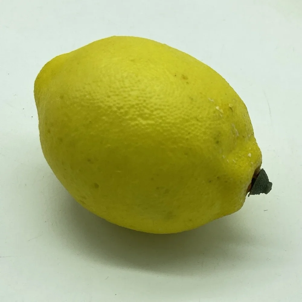 8 Artificial Faux Lemons Fake Fruit Yellow Lemon Home Decor Theater Prop Staging